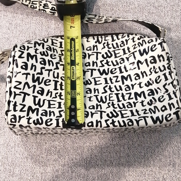 Stuart Weitzman Graffiti Print Leather Crossbody Purse Shoulder Bag - Picture 8 of 16